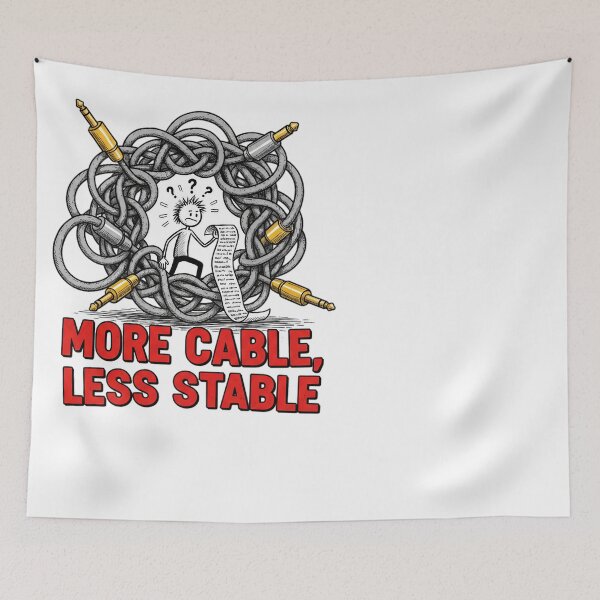 Item preview, More Cable Less Stable Funny Audio Engineer Musician designed and sold by JMDesignHub.