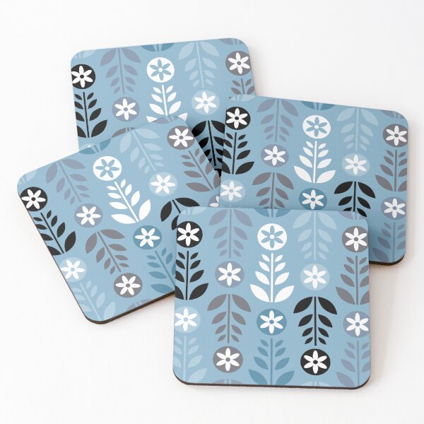 Item preview, Scandinavian Flowers Light Blue designed and sold by Pinkdeer Designs.