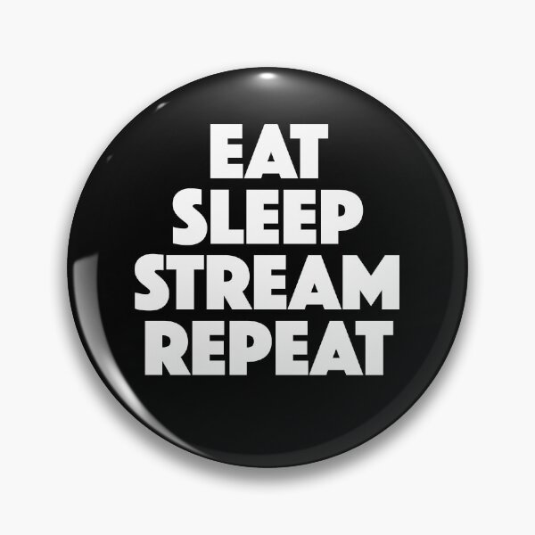 Item preview, Eat Sleep Stream Repeat — Stream Life Daily Routine (white) designed and sold by didijuca.