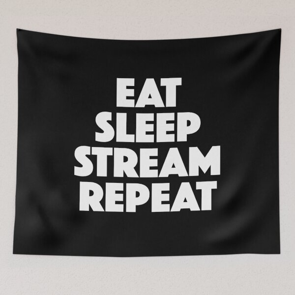 Item preview, Eat Sleep Stream Repeat — Stream Life Daily Routine (white) designed and sold by didijuca.