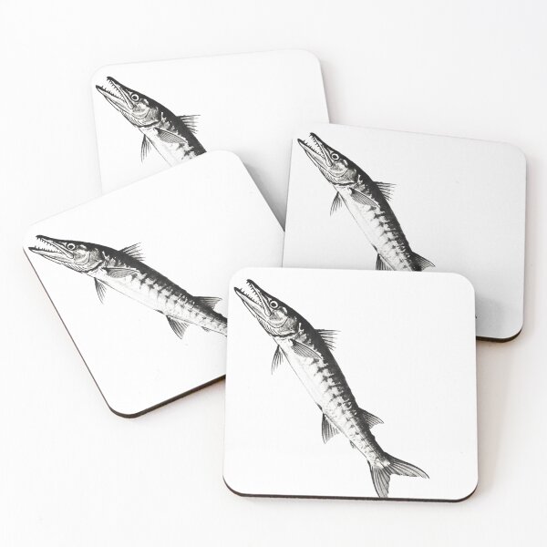 Item preview, Vintage Barracuda Fish Angler Deep Sea Fishing Design designed and sold by JMDesignHub.