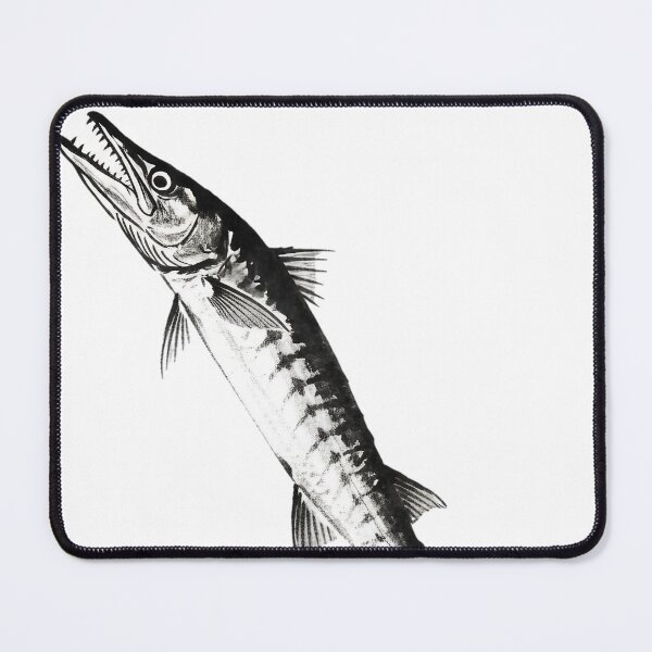 Item preview, Vintage Barracuda Fish Angler Deep Sea Fishing Design designed and sold by JMDesignHub.