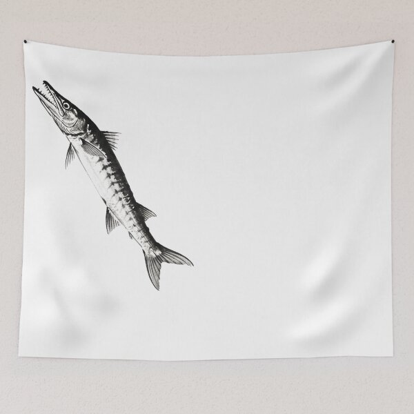 Item preview, Vintage Barracuda Fish Angler Deep Sea Fishing Design designed and sold by JMDesignHub.