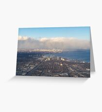 On Approach - Flying Over Toronto Greeting Card