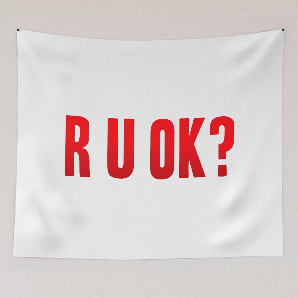 Item preview, R U Ok? In Red designed and sold by Memes N Lore .