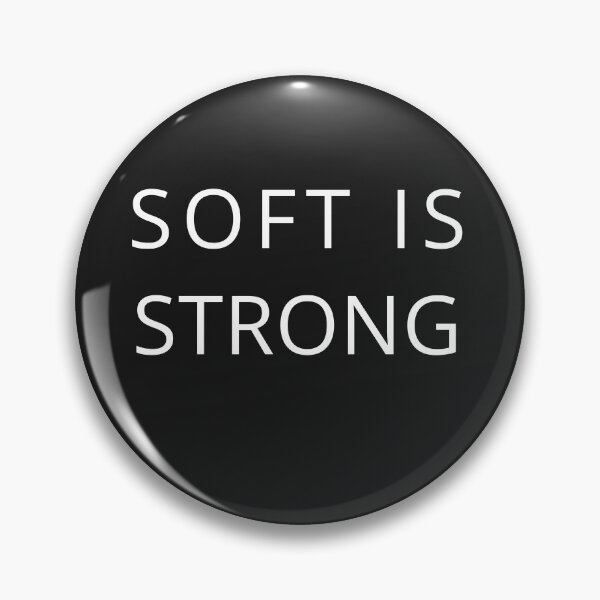 Item preview, SOFT IS STRONG white – Minimalist Statement About Quiet Strength designed and sold by Mysteriaprint.
