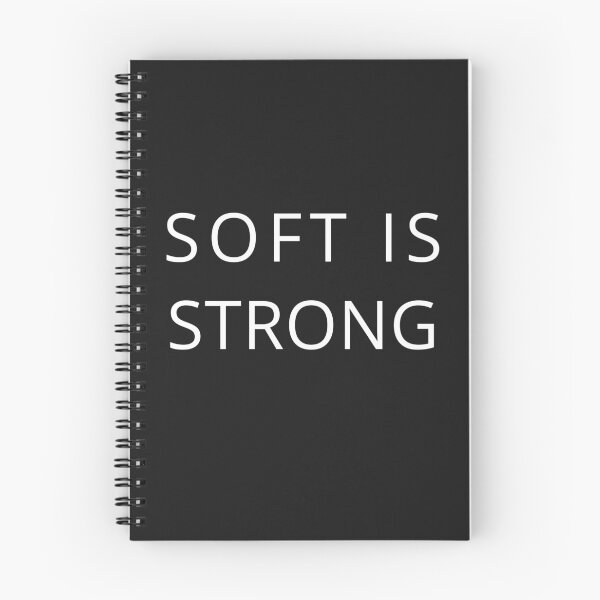 Item preview, SOFT IS STRONG white – Minimalist Statement About Quiet Strength designed and sold by Mysteriaprint.