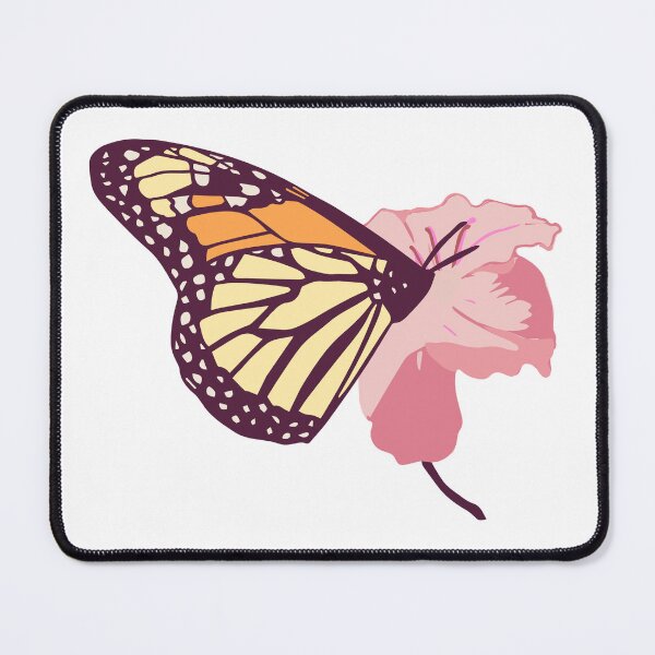 Item preview, Monarch Butterfly with Pink Flower designed and sold by FourAcreFarm.