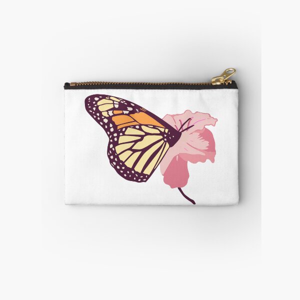 Item preview, Monarch Butterfly with Pink Flower designed and sold by FourAcreFarm.