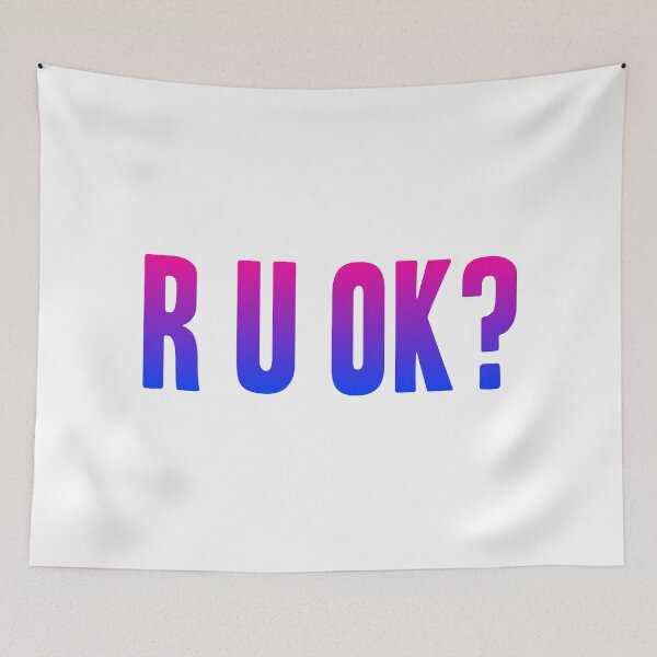 Item preview, R U Ok? In Pink and Blue designed and sold by Memes N Lore .