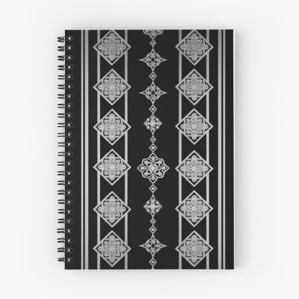 Item preview, Luxury Islamic Geometric Border Pattern (V.2) – Silver Arabic Ornament on Black designed and sold by D-Islamic.