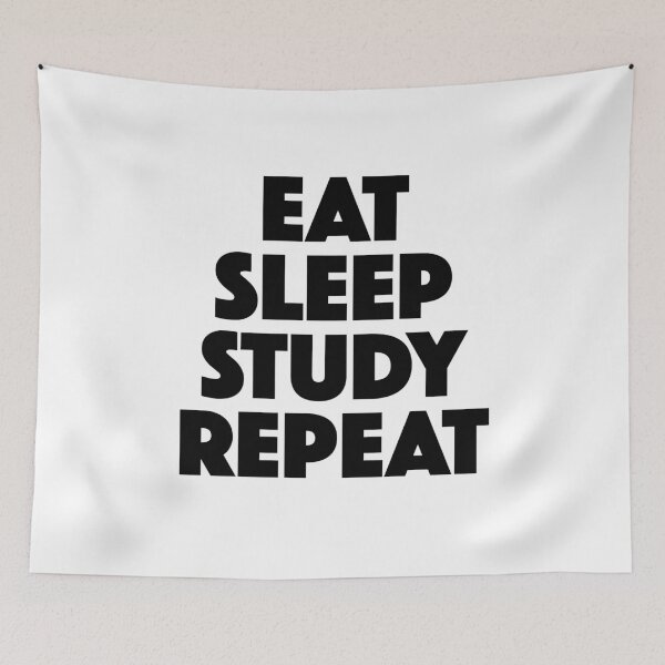 Item preview, Eat Sleep Study Repeat (black) designed and sold by didijuca.