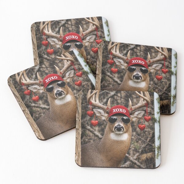 Item preview, Whimsical Deer in XOXO Hat – Playful Animal Art Print designed and sold by WJ Cozy Creations.