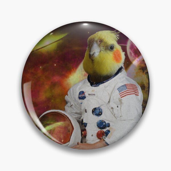 Item preview, astronaut cockatiel designed and sold by FandomizedRose.
