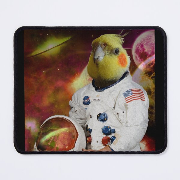 Item preview, astronaut cockatiel designed and sold by FandomizedRose.