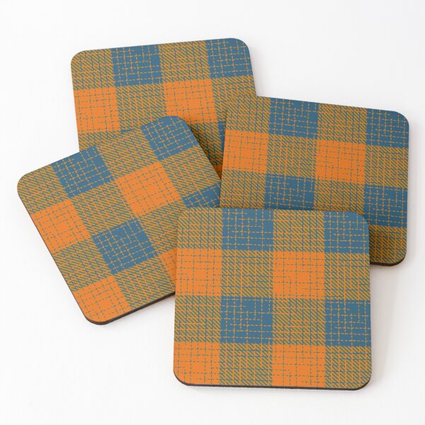 Item preview,  Orange and Blue Crosshatch Plaid Gingham Design  designed and sold by PatternTitan.