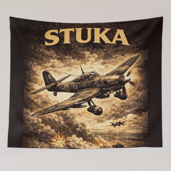 Item preview, Vintage Stuka WWII Dive Bomber Aircraft Art designed and sold by Retr0Tshirts.