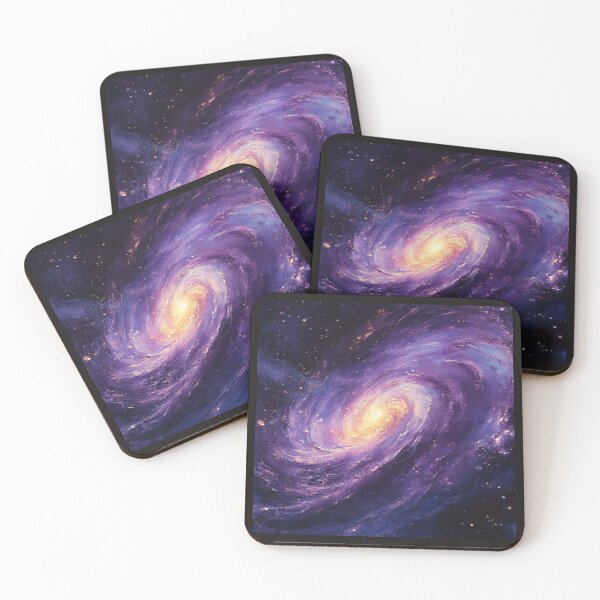 Item preview, A beautiful vibrant purple and yellow  galaxy artwork  designed and sold by NivyasArtistry.