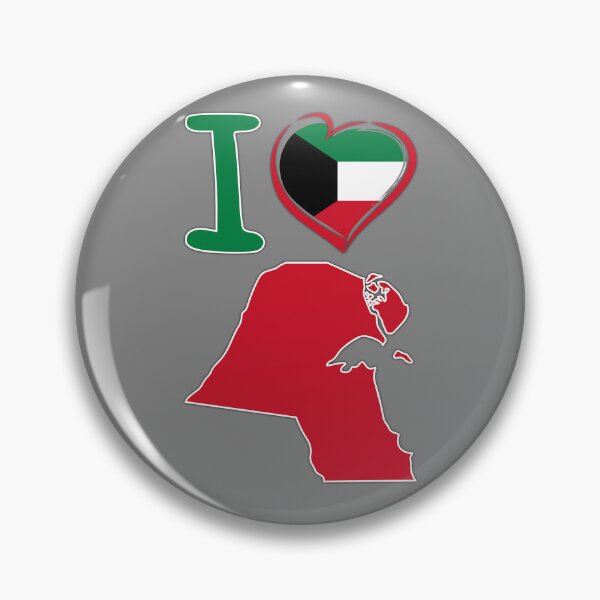 Item preview, I Love Kuwait - Patriotic Flag Heart & Map Silhouette Design designed and sold by mashmosh.