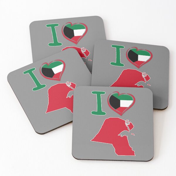 Item preview, I Love Kuwait - Patriotic Flag Heart & Map Silhouette Design designed and sold by mashmosh.