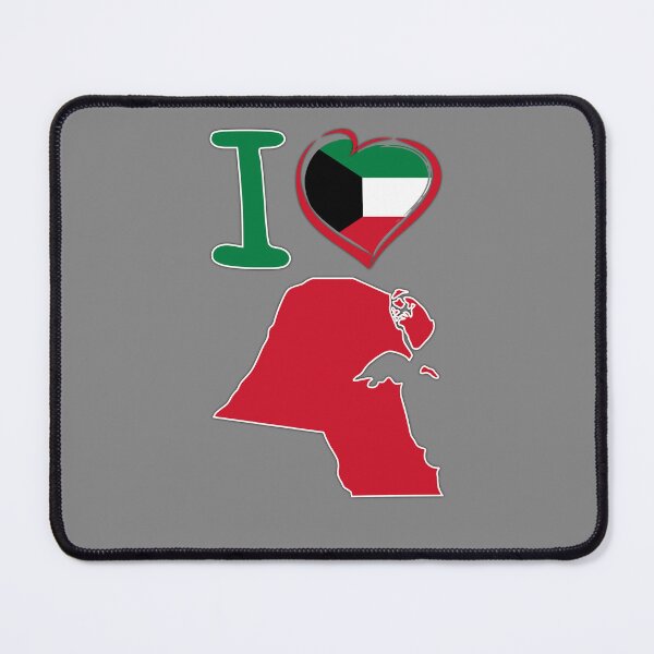 Item preview, I Love Kuwait - Patriotic Flag Heart & Map Silhouette Design designed and sold by mashmosh.