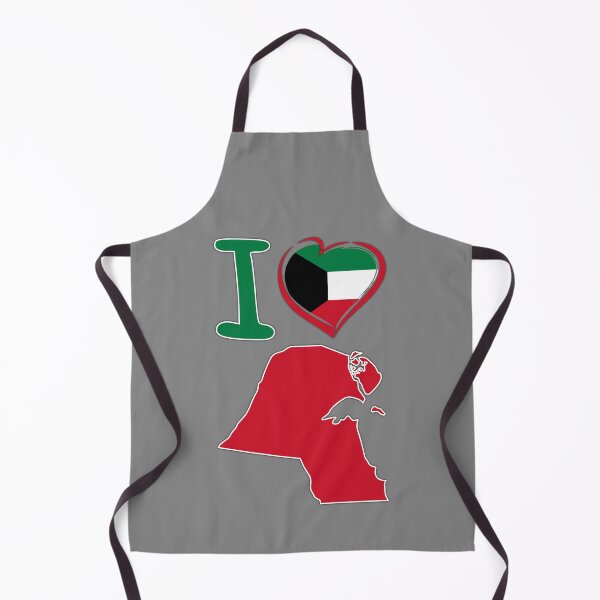 Item preview, I Love Kuwait - Patriotic Flag Heart & Map Silhouette Design designed and sold by mashmosh.