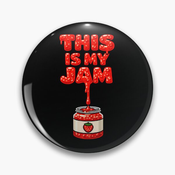 Item preview, This Is My Jam Funny Food Pun Design Strawberry designed and sold by TeeTimeTreasure.