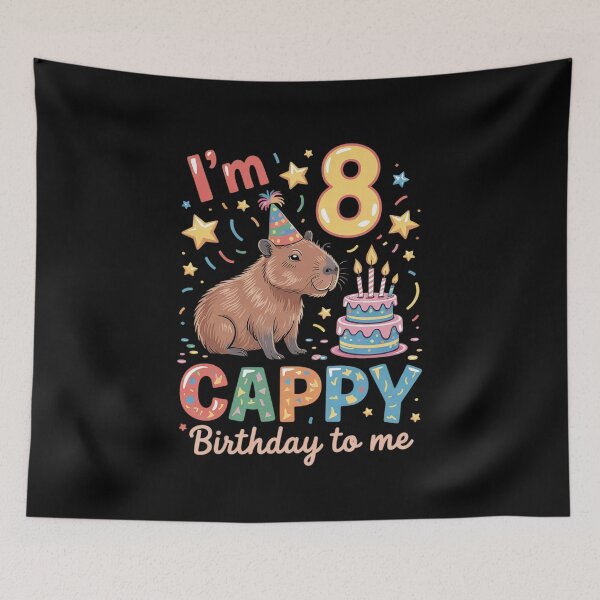 Item preview, I'm 8 Year Old Capy Birthday To Me 8th Birthday Capybara T designed and sold by MarkLeedsArt.