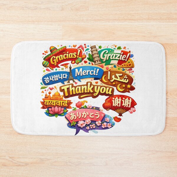 Item preview, Global Thank You - Multilingual Gratitude & World Landmarks Art designed and sold by Crown & Claw.