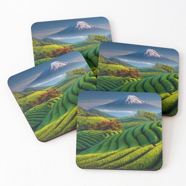 Item preview, Majestic Mount Fuji Over Green Terraced Fields designed and sold by Artessie.