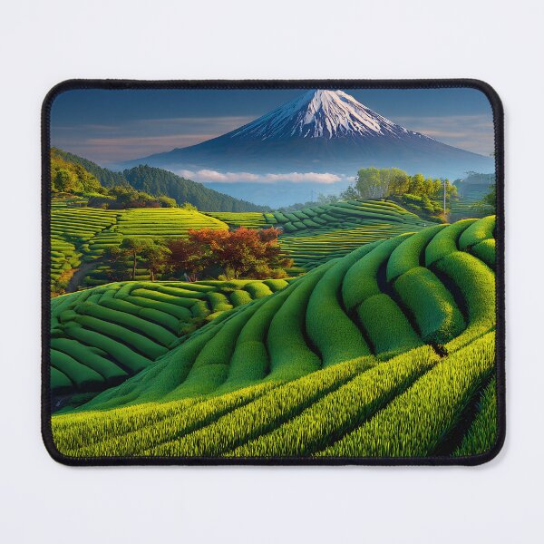 Item preview, Majestic Mount Fuji Over Green Terraced Fields designed and sold by Artessie.