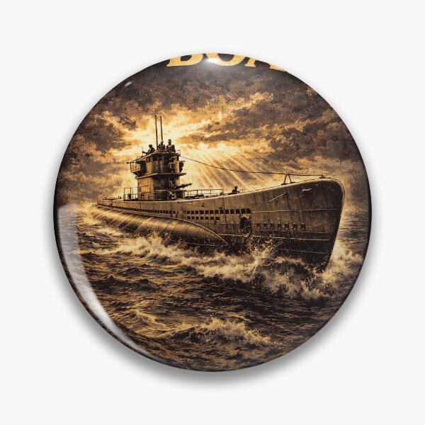 Item preview, Uboat Submarine WWII Naval Warfare Art designed and sold by Retr0Tshirts.