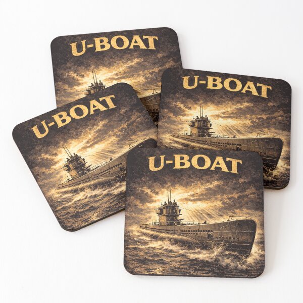 Item preview, Uboat Submarine WWII Naval Warfare Art designed and sold by Retr0Tshirts.
