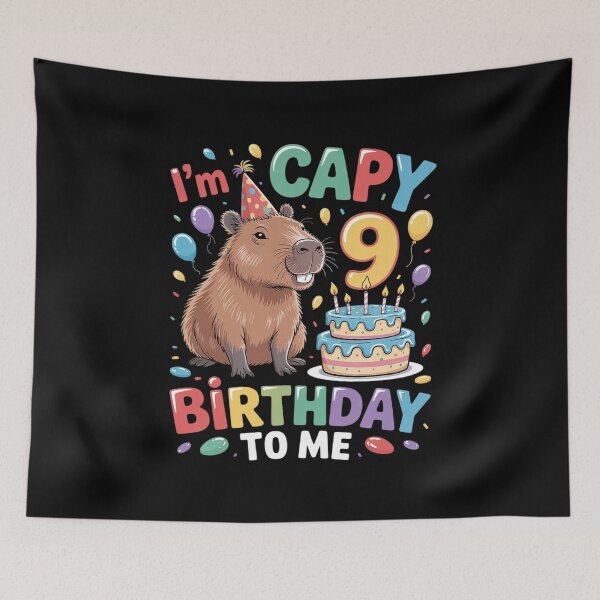 Item preview, I'm 9 Year Old Capy Birthday To Me 9th Birthday Capybara designed and sold by FadeOfThrone.