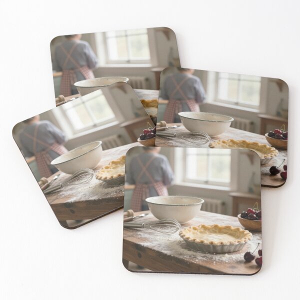 Item preview, Cherries and Pie Crust in a Retro Kitchen designed and sold by Maria Dryfhout.