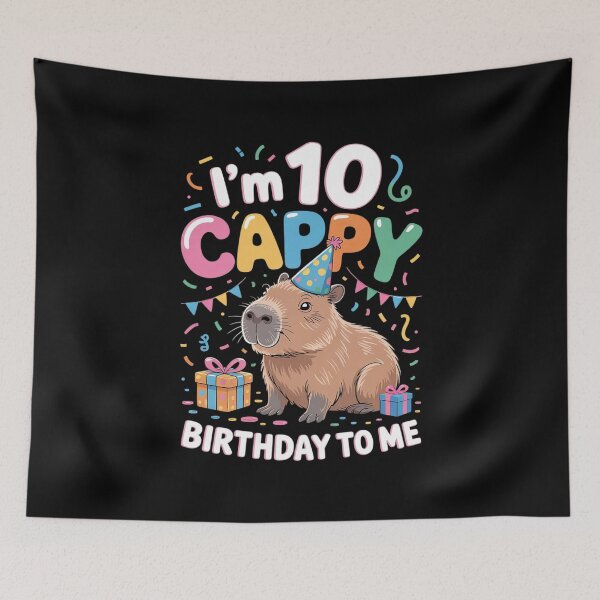 Item preview, I'm 10 Year Old Capy Birthday To Me 10th Birthday Capybara designed and sold by MarkLeedsArt.