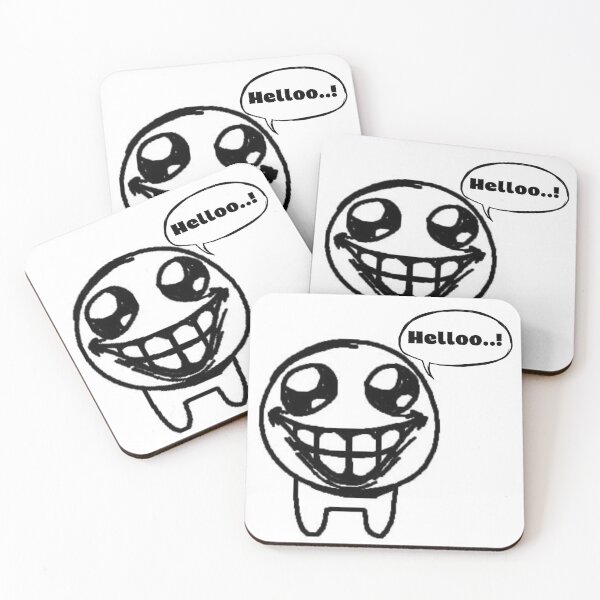 Item preview,  Funny Hello Meme Face – Minimalist Black and White Cartoon Doodle designed and sold by Feminine Energy Studio .