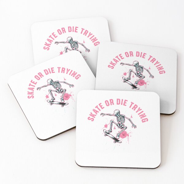 Item preview, Skate or Die Trying Vintage - Retro Skeleton Skater Grunge Art designed and sold by Axivra.