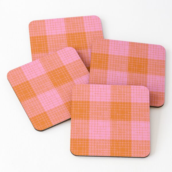 Item preview,  Orange and Pink Crosshatch Plaid Gingham Design  designed and sold by PatternTitan.
