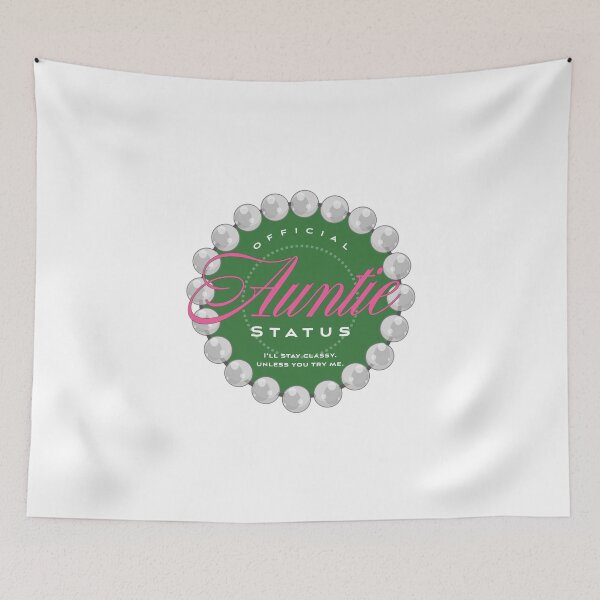 Item preview, Auntie Status (pink and green) designed and sold by Kipepeo Design Ltd..