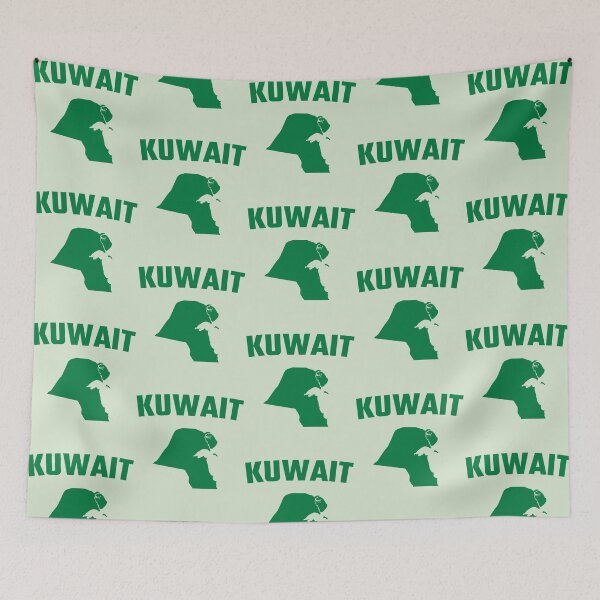 Item preview, Kuwait Map Outline - Green Pride Minimalist Design designed and sold by mashmosh.