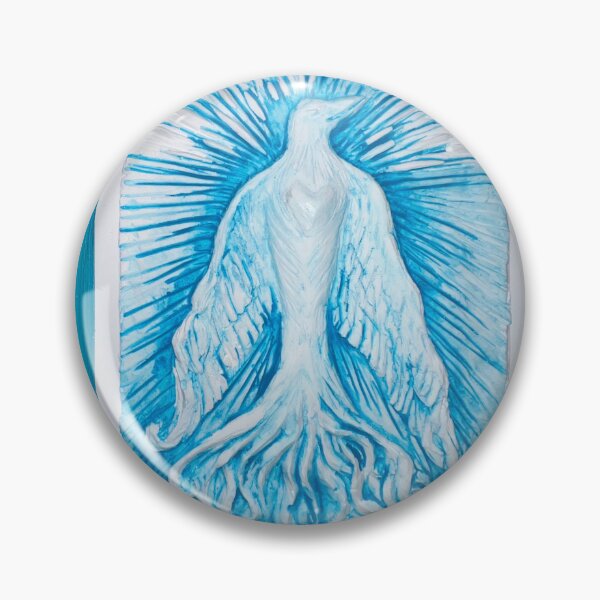 Item preview, ‘Phoenix of Light’ in Blue. By Donna Lindeen Harrington, of Healing heARTs Studio designed and sold by LabyrinthsbyDLH.