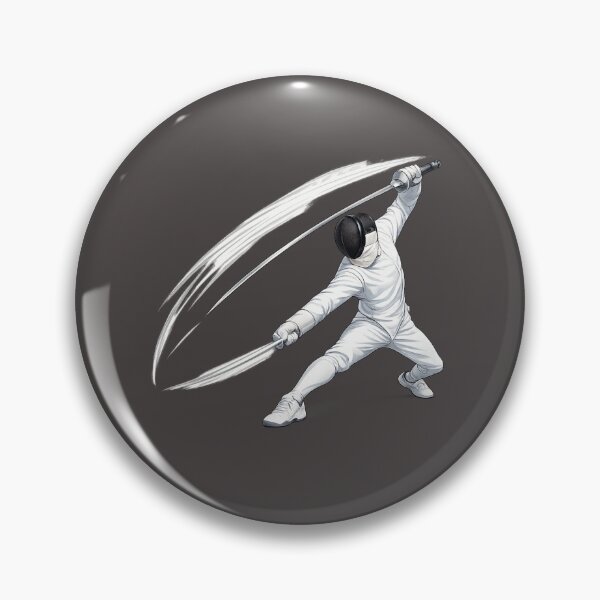 Item preview, Sabre Fencer Mid-Slash designed and sold by ChillCharmStudio.