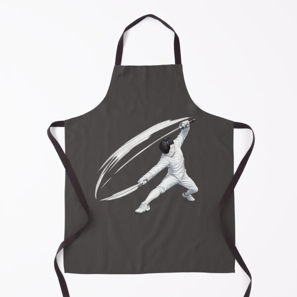 Item preview, Sabre Fencer Mid-Slash designed and sold by ChillCharmStudio.