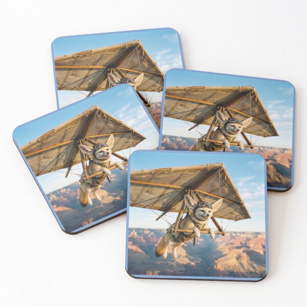 Item preview, Fennec Fox Hang Glides Over the Grand Canyon designed and sold by Tridentulus.