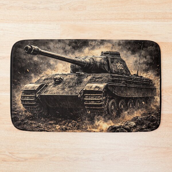 Item preview, Panther Tank WW2 German Military Art Print designed and sold by Retr0Tshirts.