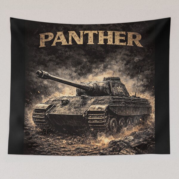 Item preview, Panther Tank WW2 German Military Art Print designed and sold by Retr0Tshirts.