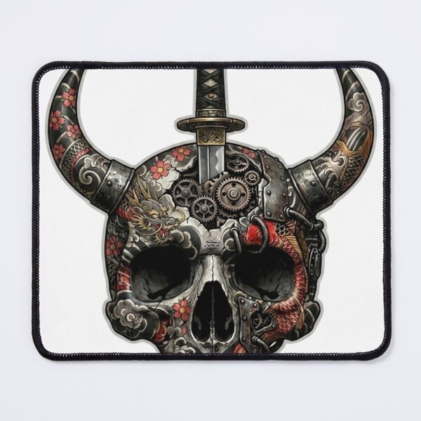 Item preview, Gothic Samurai Skull Mechanical Art designed and sold by AdrianoMartinez.
