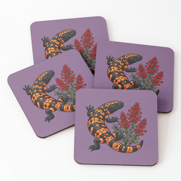 Item preview, Gila Monster Stained Glass Botanical Wildlife Art designed and sold by BirdsnStuff.