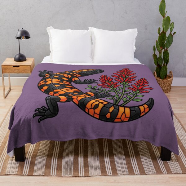 Item preview, Gila Monster Stained Glass Botanical Wildlife Art designed and sold by BirdsnStuff.